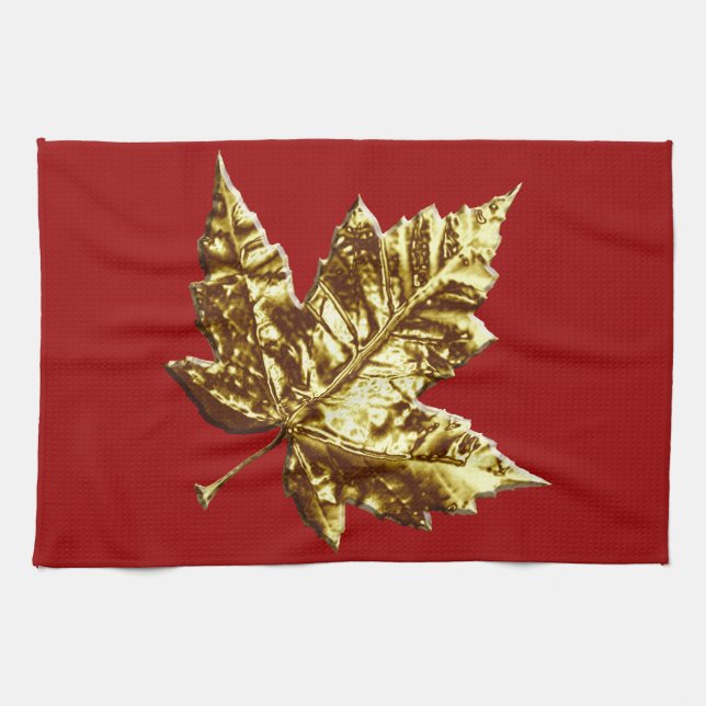 Toalla de té Canada Souvenir Towel oro (Horizontal)