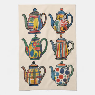 Toalla de té colorida y pictórica