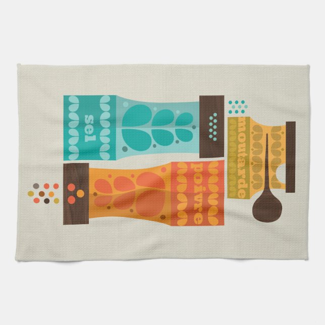 Toalla de té con condimentos franceses de los años (Horizontal)