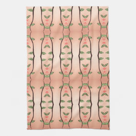 Toalla De Té Con Un Elegante Diseño Floral