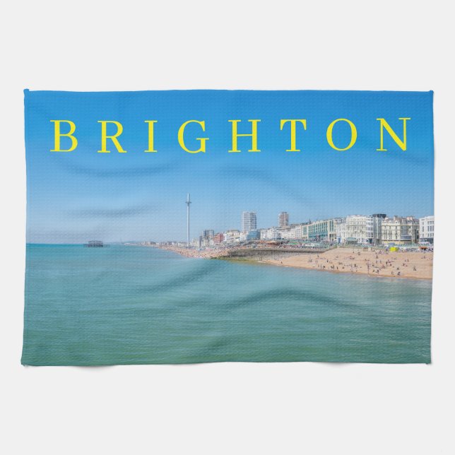 Toalla de té con vistas a Brighton (Horizontal)