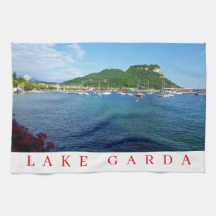 Toalla de té con vistas al lago de Garda