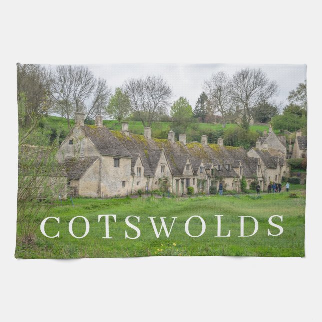 Toalla de té Cotswolds Bibury Arlington Row (Horizontal)