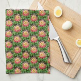 Toalla de té Dahlia rosa y amarillo
