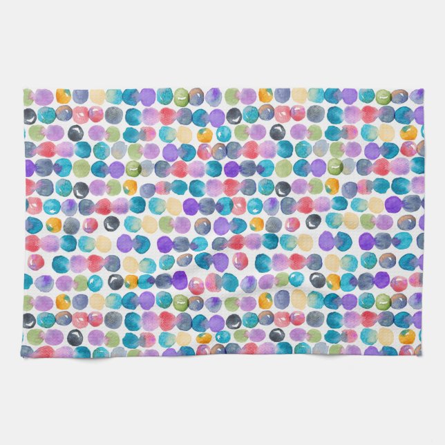Toalla de té de acuarela artística – Moderno abstr (Horizontal)