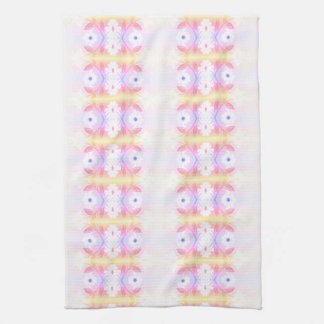 Toalla de té de bonito con tinta rosa (Vertical)