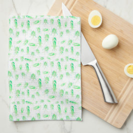 Toalla de té de cerdo verde