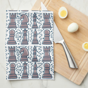 Toalla de té de cocina de ajedrez