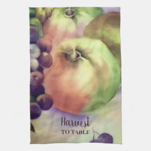 Toalla de té de cocina de frutas del huerto de la 