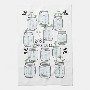 Toalla de té de cocina del calendario 2025
