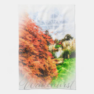 Toalla de té de colores de otoño Acer rojo