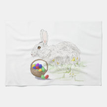 Toalla de té de conejo de Pascua