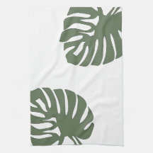 Toalla de té de dos hojas de Monstera
