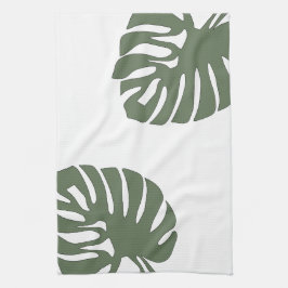Toalla de té de dos hojas de Monstera
