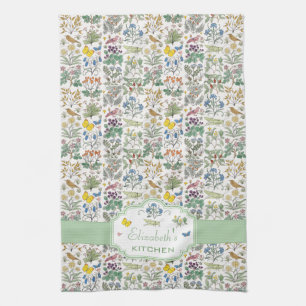 Toalla de té de encargo de la cocina del jardín