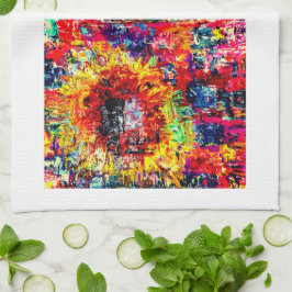 Toalla de té de explosión de girasol