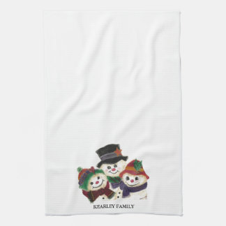 TOALLA DE TÉ DE FAMILIA DE MUÑECO DE NIEVE
