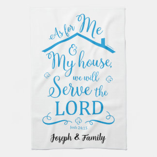 Toalla de té de firma personalizada Joshua 24:15 (