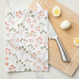 Toalla de té de flores de otoño