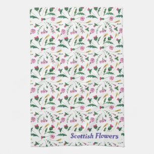 Toalla de té de flores escocesas