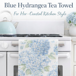 Toalla de té de Hortensia Azul Regalo de Cottage C