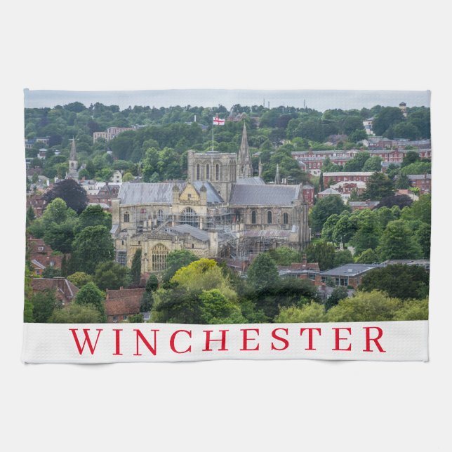 Toalla de té de la catedral de Winchester (Horizontal)