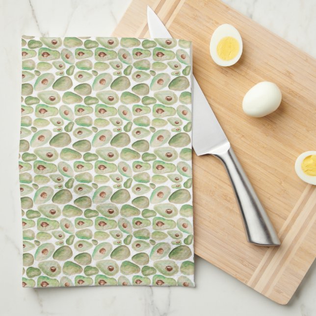 Toalla de té de la cocina de aguacate (Doblado Cuarto)