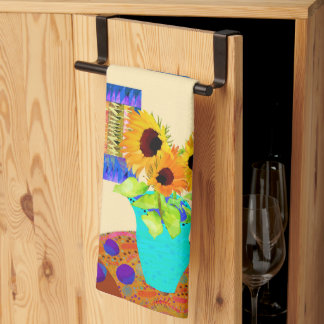 Toalla de té de la cocina de girasol