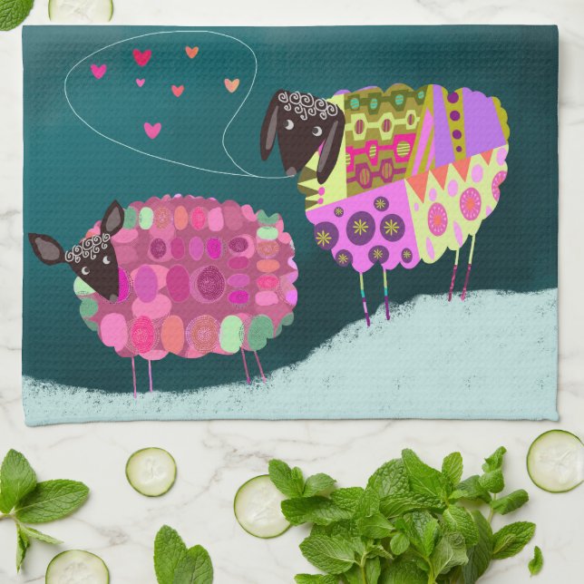 Toalla de té de la cocina de San Valentín (Doblado)