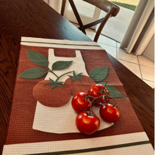 Toalla de té de la cosecha de tomate Cocina de l