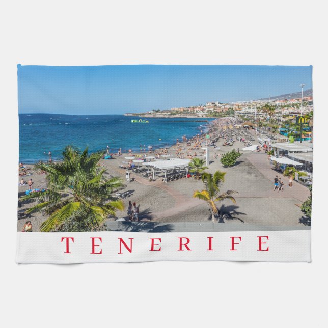 Toalla de té de la playa de Tenerife (Horizontal)