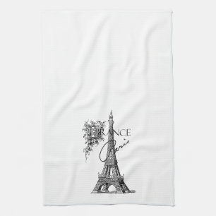Toalla de té de la torre Eiffel de París Francia