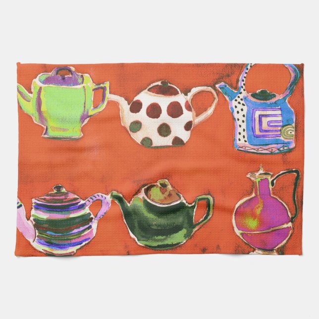 Toalla de té de las teteras (Horizontal)