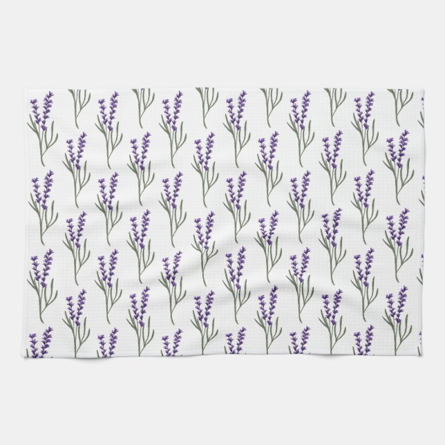 Toalla de té de Lavender (Horizontal)