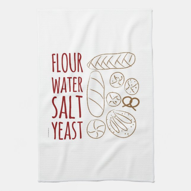 Toalla de té de los ingredientes del pan (Vertical)