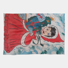 Toalla de té de los Navidades auxiliares de Santa