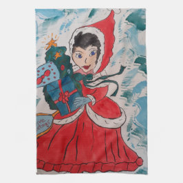 Toalla de té de los Navidades auxiliares de Santa