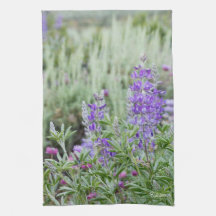 Toalla de té de los Wildflowers del Lupine