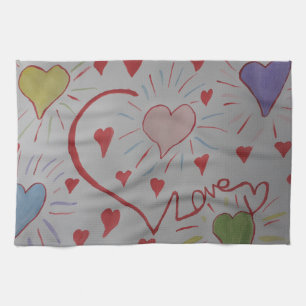 Toalla de té de Love Hearts