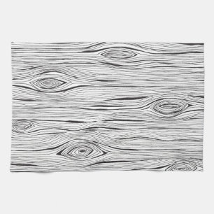 Toalla de té de madera del Doodle del grano