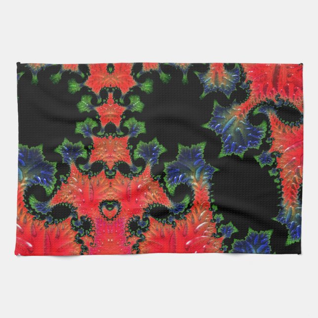 Toalla de té de Mandelbrot Garden (Horizontal)