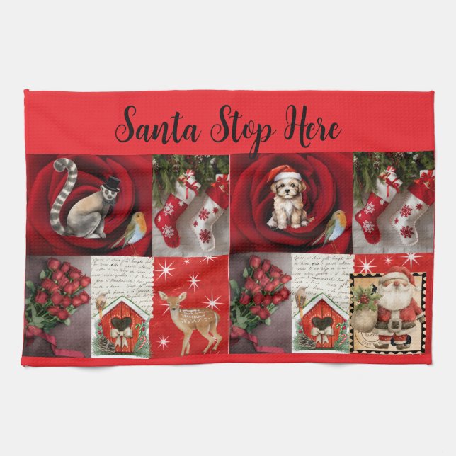 Toalla de té de Navidad   (Horizontal)