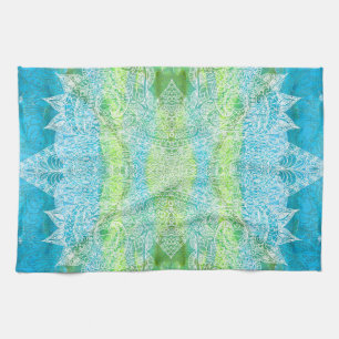 Toalla de té de Paisley del batik de la acuarela