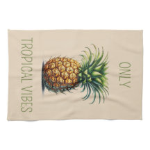 Toalla de Té de piña "Solo vibes tropical"