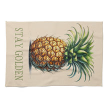Toalla de té de piña "Stay Golden"