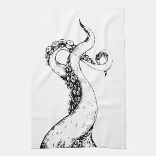 toalla de té de tentáculos de pulpo