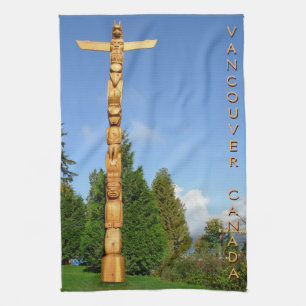Toalla de Té de Vancouver de Tótem Nativo de Tótem