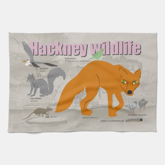 Toalla de té de vida salvaje Hackney (Horizontal)