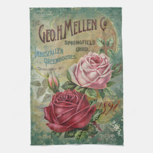 Toalla de té del catálogo de semilla vintage