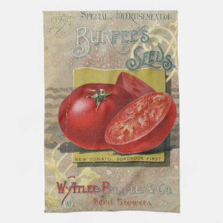 Toalla de té del catálogo de semillas vintage de B